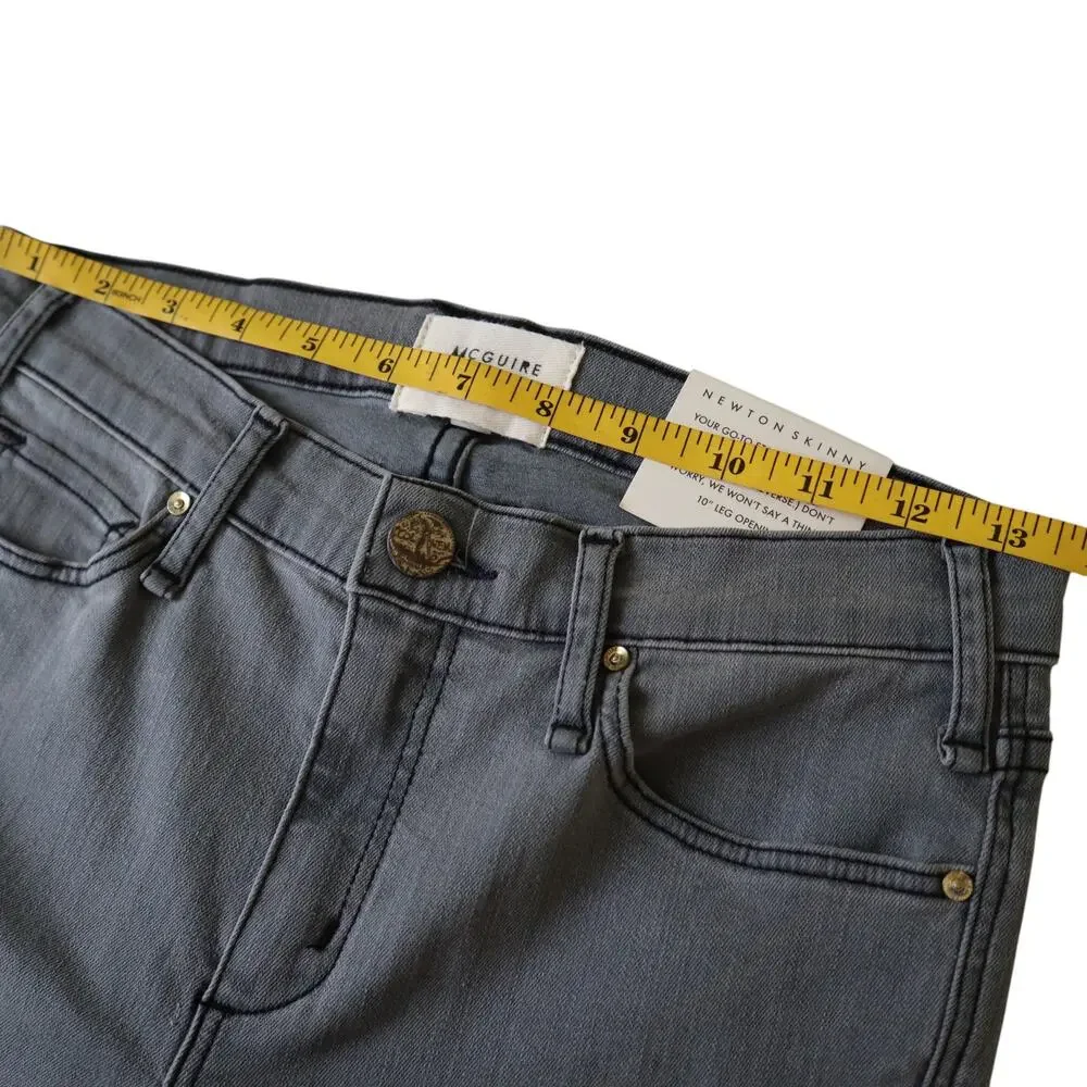 McGuire Womens Newton Skinny Jeans Size 26 Gray Wash‎ Denim Mid Rise Stretch NWT